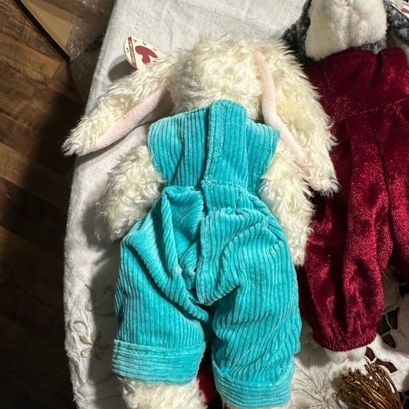 Ty Attic Treasures Lamb Bunny Bear Lot of 5 Beanie Babies 1993 - Picture 3 of 16